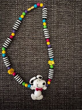 Vintage Avon 1990 Snoopy On Parade Necklace Original Box New